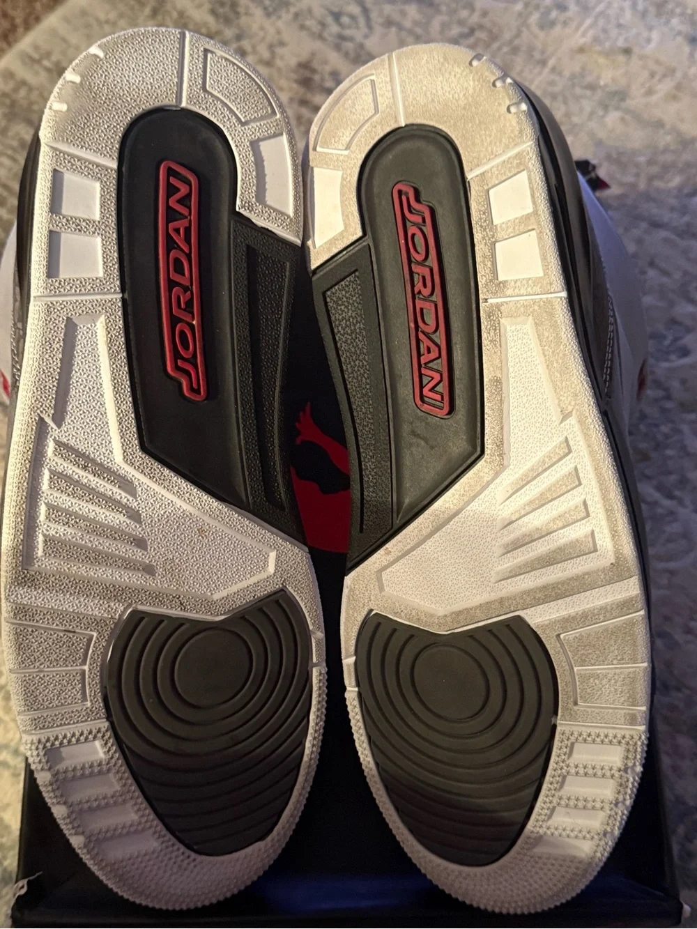 Jordan 3 Retro Stealth - Men's Grey, Black & Red Retro Basketball Sneakers